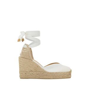 Castaner Women White Canvas Chiara Wedges